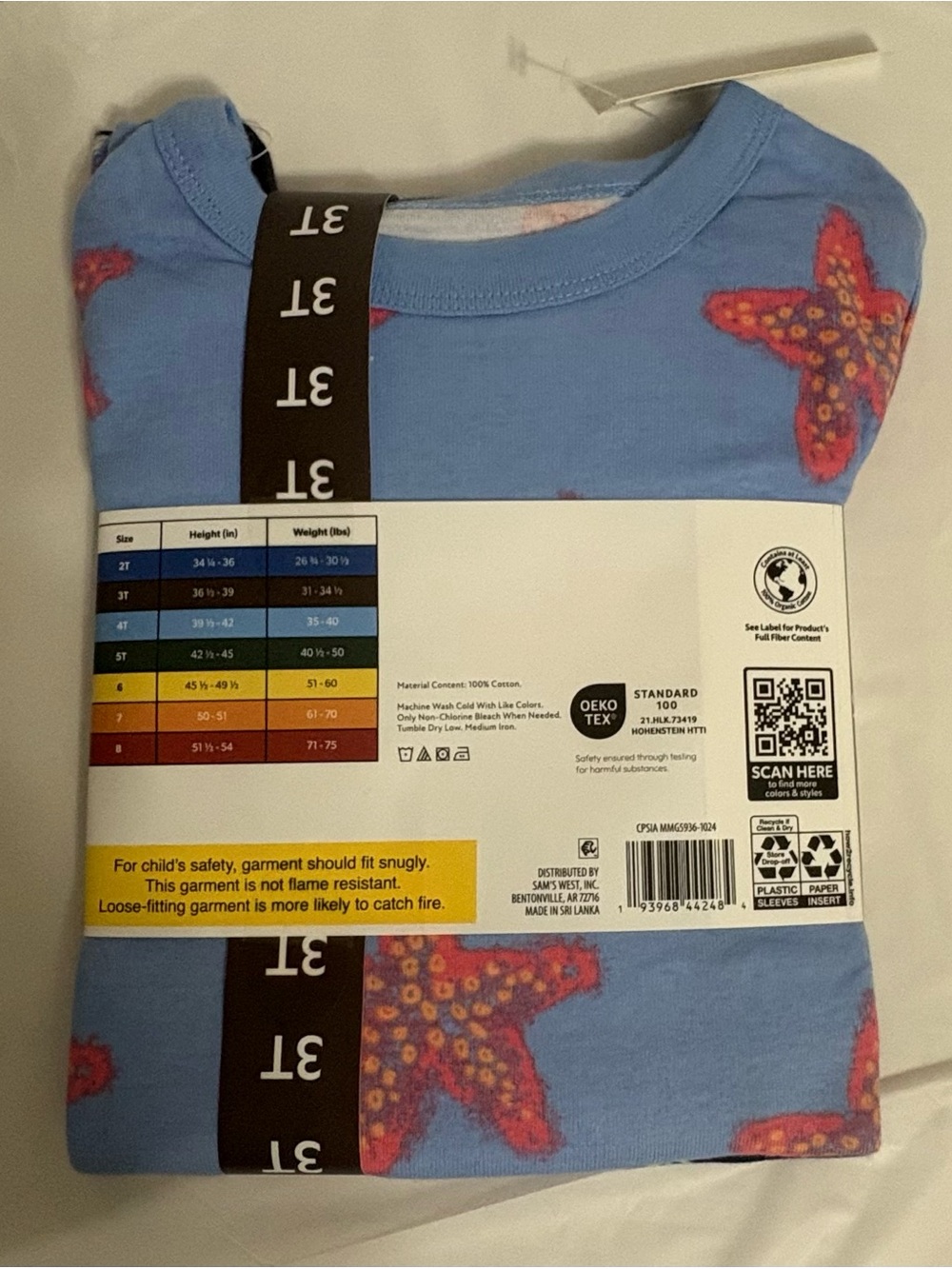 Blue Starfish Short Sleeve Kids Tee